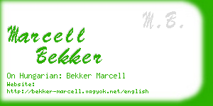 marcell bekker business card